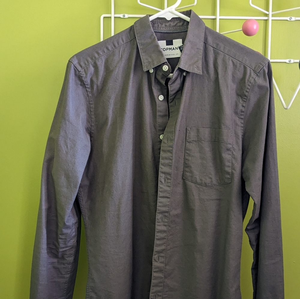 Gray long sleeve Topman shirt